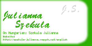 julianna szekula business card